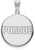 Image of 14K White Gold Purdue Large Disc Pendant by LogoArt