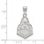 14K White Gold Purdue Large Pendant by LogoArt (4W039PU)