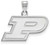 Image of 14K White Gold Purdue Small Pendant by LogoArt (4W002PU)