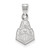 14K White Gold Purdue Small Pendant by LogoArt (4W037PU)