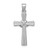 Image of 14K White Gold Reversible Crucifix / Cross Pendant D3255