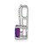 Image of 14K White Gold Round Amethyst & Diamond Pendant PM7036-AM-013-WA