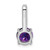 Image of 14K White Gold Round Amethyst & Diamond Pendant PM7036-AM-013-WA