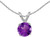 Image of 14k White Gold Round Amethyst Pendant (Chain NOT included) (CM-P1471XW-02)