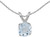 Image of 14k White Gold Round Aquamarine Pendant (Chain NOT included)