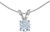 Image of 14k White Gold Round Aquamarine Pendant (Chain NOT included) (CM-P1414XW-03)