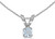 Image of 14k White Gold Round Aquamarine Pendant (Chain NOT included) (CM-P1418XW-03)