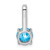 Image of 14K White Gold Round Blue Topaz & Diamond Pendant PM7036-BT-013-WA Image of 14K White Gold Round Blue Topaz & Diamond Pendant PM7036-BT-013-WA