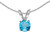 Image of 14k White Gold Round Blue Topaz Pendant (Chain NOT included) (CM-P1414XW-12)