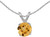 Image of 14k White Gold Round Citrine Pendant (Chain NOT included)
