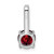 Image of 14K White Gold Round Garnet & Diamond Pendant PM7036-GA-013-WA