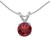 Image of 14k White Gold Round Garnet Pendant (Chain NOT included) (CM-P1471XW-01)