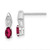 Image of 12mm 14K White Gold Ruby Diamond Earrings XBS311