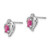 Image of 17mm 14K White Gold Ruby Diamond Stud Earrings XBS455