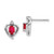 Image of 17mm 14K White Gold Ruby Diamond Stud Earrings XBS455