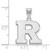 Image of 14K White Gold Rutgers Medium Pendant by LogoArt