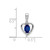 Image of 14K White Gold Sapphire Diamond Pendant XBS472 Image of 14K White Gold Sapphire Diamond Pendant XBS472