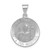 Image of 14K White Gold Satin & Polished Pope Francisco Reza Por Nosotros Medal Pendant