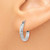 Image of 15mm 14K White Gold Shiny-Cut 2.8X15mm Hollow Hoop Earrings