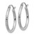 Image of 20mm 14K White Gold Shiny-Cut 2mm Round Tube Hoop Earrings TC222