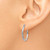 Image of 20mm 14K White Gold Shiny-Cut 2mm Round Tube Hoop Earrings TC222