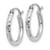 Image of 15mm 14K White Gold Shiny-Cut 2mm Round Tube Hoop Earrings TC223