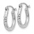 Image of 13mm 14K White Gold Shiny-Cut 2mm Round Tube Hoop Earrings TC224