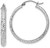 Image of 28mm 14K White Gold Shiny-Cut 3.5X28mm Hollow Hoop Earrings