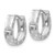 Image of 14mm 14K White Gold Shiny-Cut 4mm Patterned Hinged Hoop Earrings