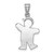 Image of 14K White Gold Small Boy w/ Hat On Left Pendant XK302