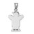 Image of 14K White Gold Small Boy w/ Hat On Left Pendant XK426