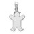 Image of 14K White Gold Small Boy w/ Hat On Right Pendant XK303