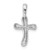 Image of 14K White Gold Small Freeform Cross Pendant