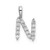 Image of 14K White Gold Small Initial N Diamond Pendant