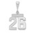 Image of 14K White Gold Small Polished Number 26 Pendant