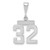 Image of 14K White Gold Small Polished Number 32 Pendant