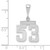 Image of 14K White Gold Small Polished Number 53 Pendant