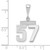 Image of 14K White Gold Small Polished Number 57 Pendant