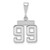 Image of 14K White Gold Small Polished Number 99 Pendant