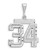 Image of 14K White Gold Small Shiny-Cut Number 34 Charm