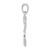 Image of 14K White Gold Solid Polished Anchor Pendant