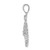 Image of 14K White Gold Solid Polished Open-Backed Scorpion Pendant