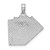 Image of 14K White Gold Solid Satin Polished Royal Flush Pendant