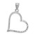 Image of 14K White Gold Solid Satin Shiny-Cut Small Reversible Heart Pendant