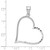 Image of 14K White Gold Solid Shiny-Cut Large Reversible Heart Pendant