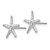 Image of 11mm 14K White Gold Starfish Stud Post Earrings TM766W