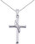 Image of 14K White Gold Swirl Cross Pendant (Chain NOT included)