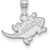 Image of 14K White Gold Texas Christian University Small Pendant by LogoArt (4W030TCU)