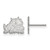 14K White Gold Texas Christian University X-Small Post Earrings by LogoArt