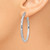 Image of 40mm 14K White Gold Textured Hoop Earrings TF629